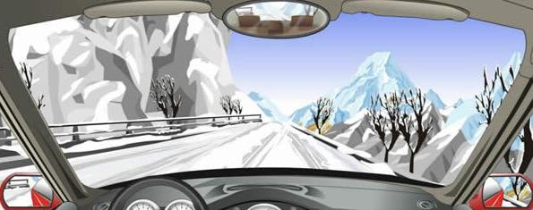 车在这种条件的道路上,最高速度不能超过每小时50公里。